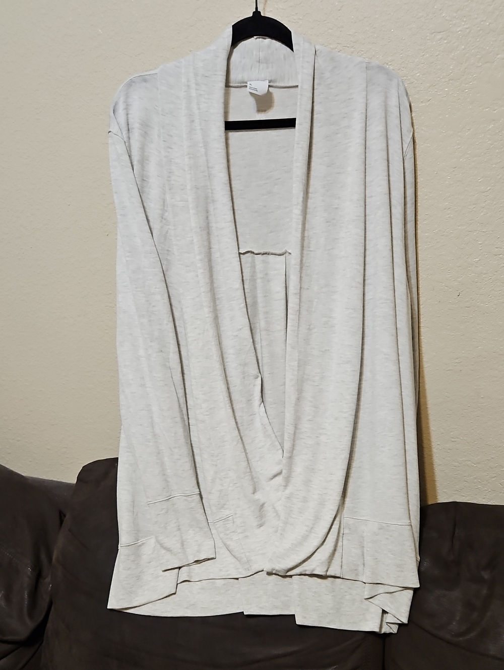 all in motion Light Gray Open-Front Draped Women's Top